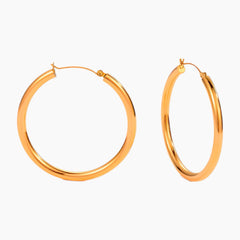 Boucles d’oreilles Casablanca Or / 30mm Acier Inoxydable Jardin des Bijoux