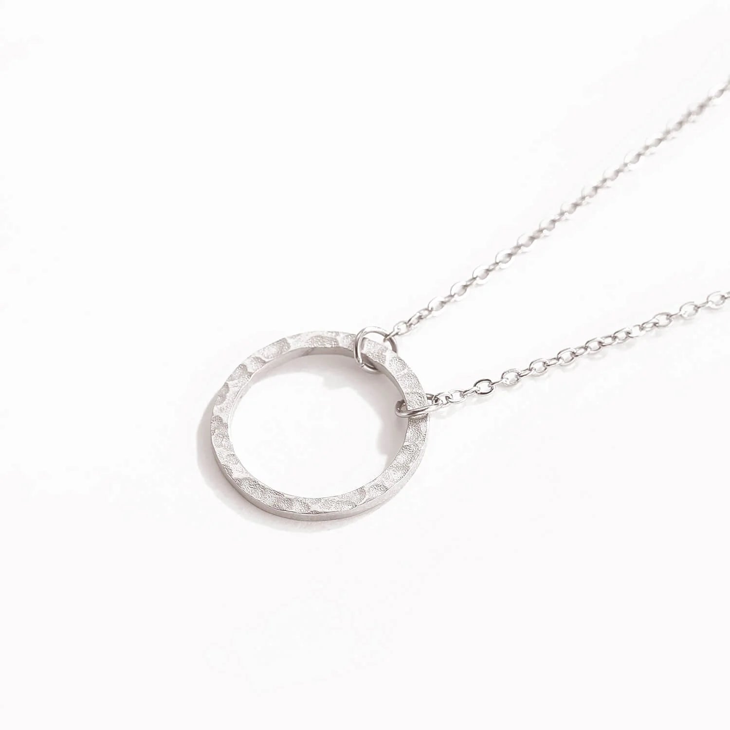 Collier Cercle Argent / 11 mm Acier Inoxydable Jardin des Bijoux