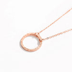 Collier Cercle Or Rose / 11 mm Acier Inoxydable Jardin des Bijoux