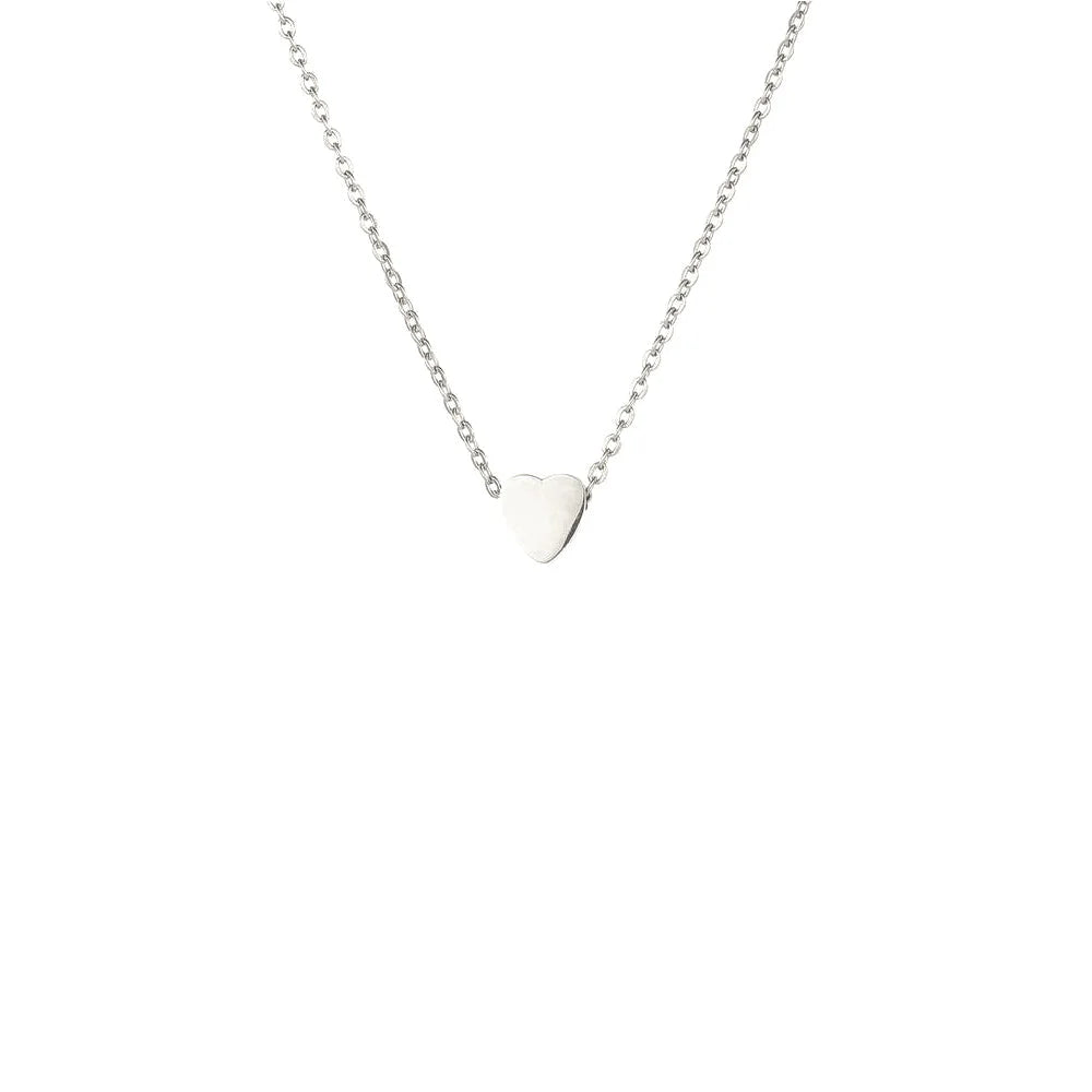 Collier Coeur Lova Argent Acier Inoxydable Jardin des Bijoux