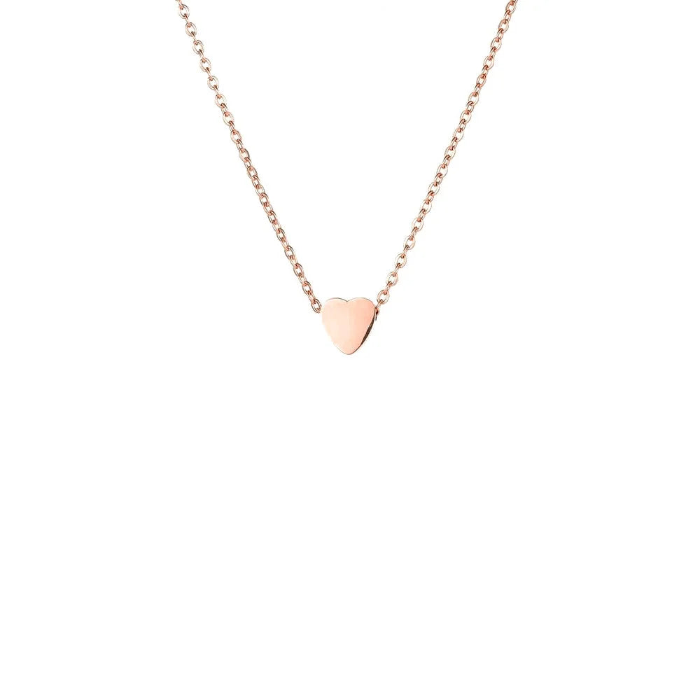 Collier Coeur Lova Or Rose Acier Inoxydable Jardin des Bijoux