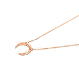 Collier Moon Acier inoxydable Or Rose Jardin des Bijoux