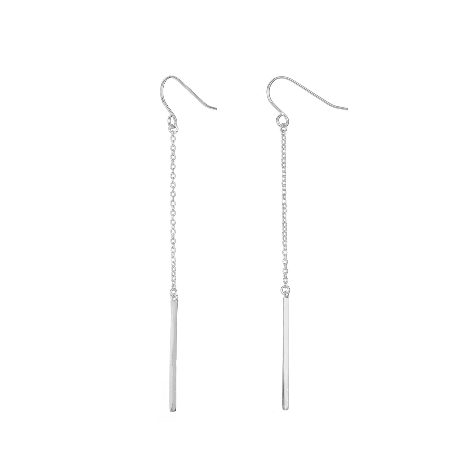 Boucles d’oreilles Haiku Acier inoxydable Argent Jardin des Bijoux