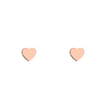 Boucles d’oreilles Coeur Love Acier inoxydable Or Rose Jardin des Bijoux