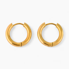 Boucles d’oreilles Maya Or / 18mm Acier Inoxydable Jardin des Bijoux