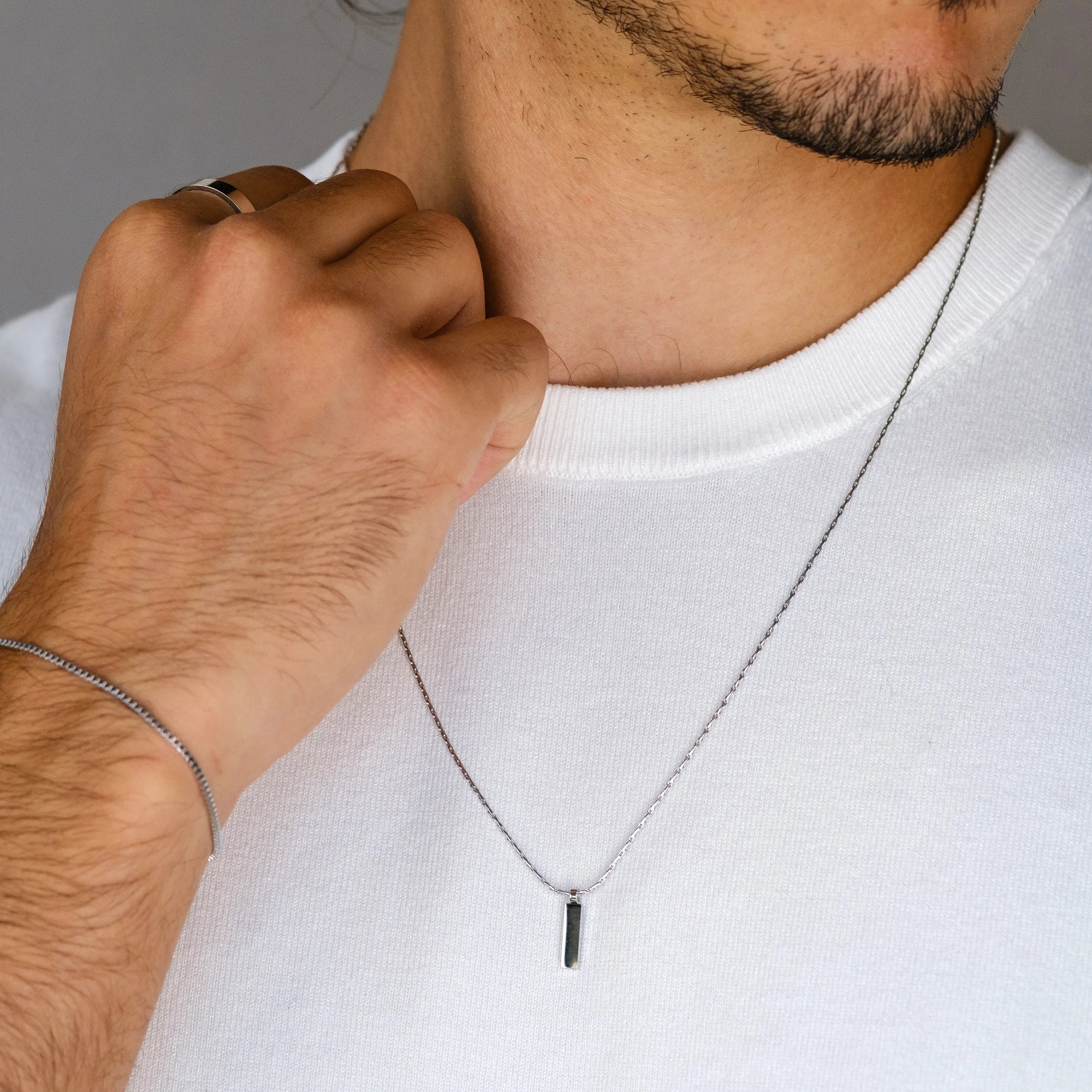 Cadena rectangular para hombre