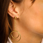 Boucles d’oreilles Atlas Acier inoxydable Or Jardin des Bijoux