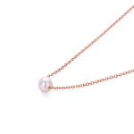 Collier Pearl Or Rose Acier Inoxydable Jardin des Bijoux