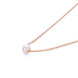 Collier Pearl Or Rose Acier Inoxydable Jardin des Bijoux