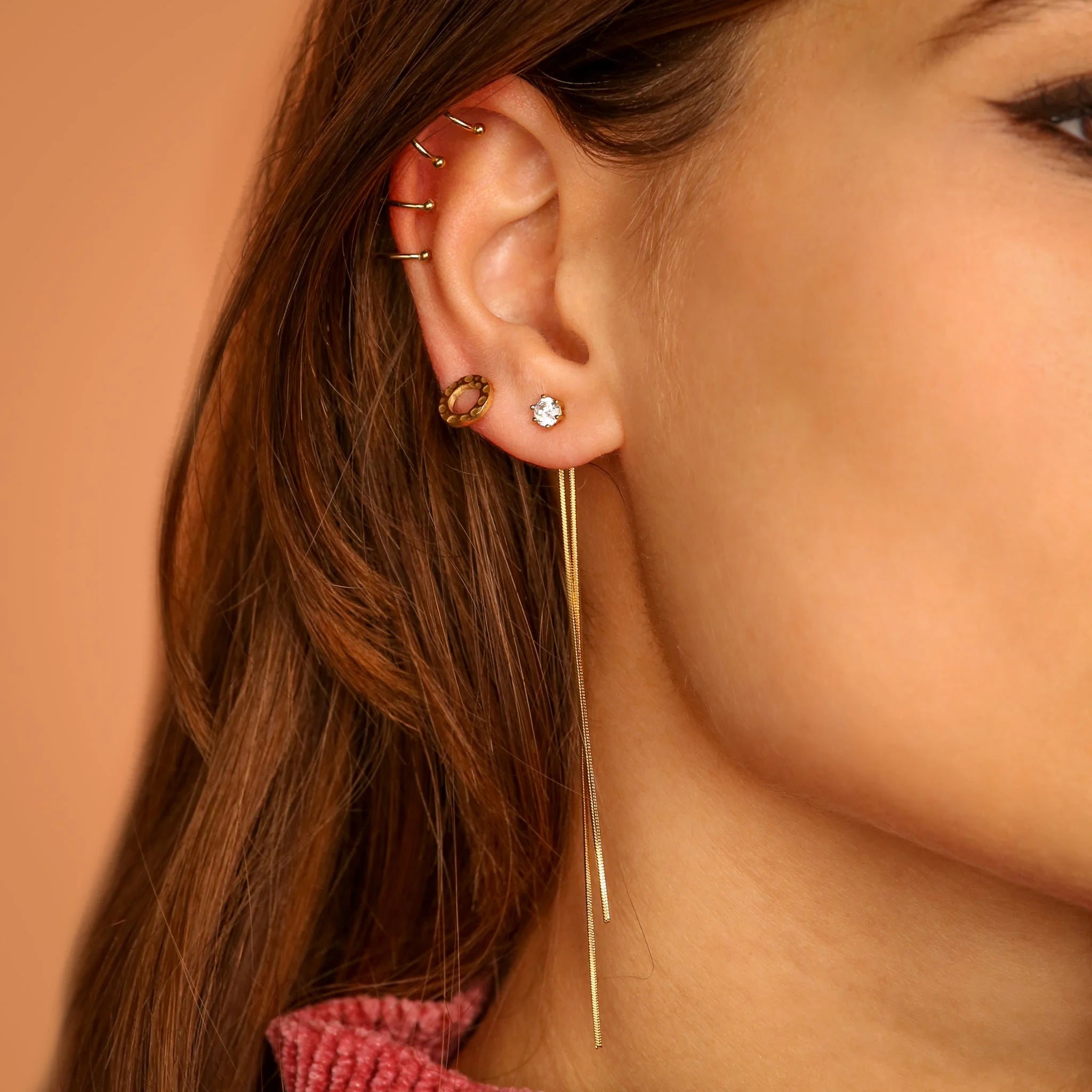 Boucles d’oreilles Earcuff Elya Acier Inoxydable Jardin des Bijoux